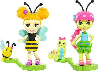 Mattel Παιχνίδι Μινιατούρα Enchantimals Bug Buddies Cay Caterpillar Scriggly & Beetrice Pollen για 4+ Ετών 5εκ.