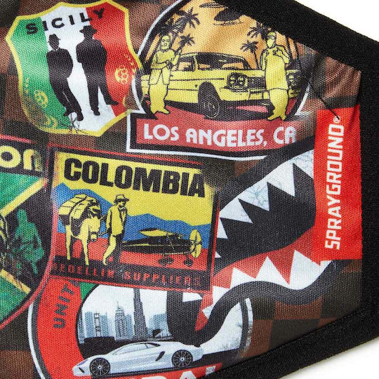 Sprayground Travel Patches Protective Mask Fabric Z359 1 Piece