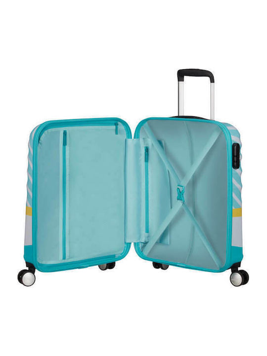 American Tourister WaveBreaker Παιδική Μεσαία Βαλίτσα Ταξιδίου Σκληρή Πολύχρωμη με 4 Ρόδες Ύψους 67εκ.