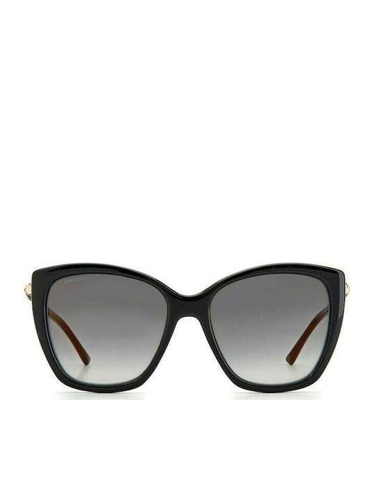 Jimmy Choo Rose/S Women's Sunglasses with Black Plastic Frame and Gray Gradient Lens