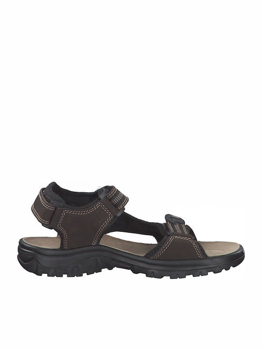 Marco Tozzi Mocca Men's Leather Sandals Brown