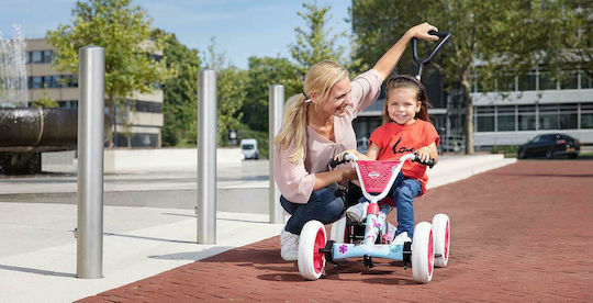 Berg Toys Tricicletă Pentru Copii Buzzy Bloom 2 În 1 Cu Spațiu De Depozitare Mâner Pentru Părinți Și Tricicletă Pentru Copii Pentru 2-5 Ani Albastru Deschis