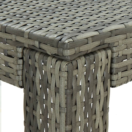 Masa Bar pentru spații exterioare Ratan Gri 100x60.5x110.5buc