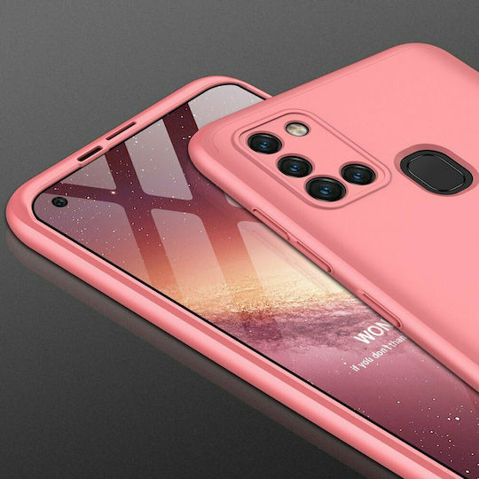 GKK 360 Full Cover Πλαστικό Ροζ Χρυσό (Galaxy A21s)