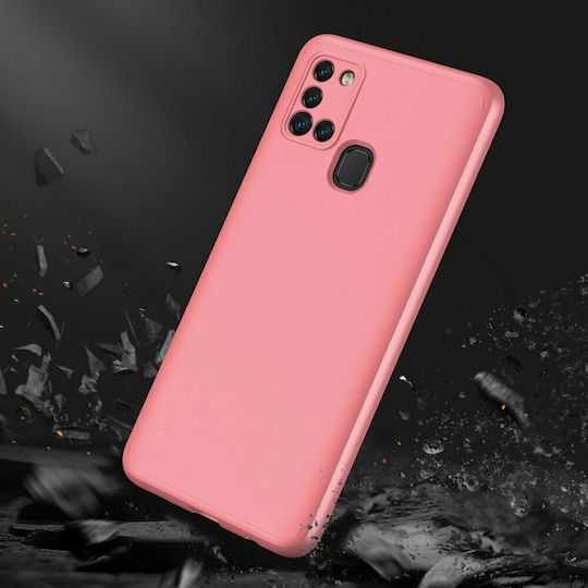GKK 360 Full Cover Πλαστικό Ροζ Χρυσό (Galaxy A21s)