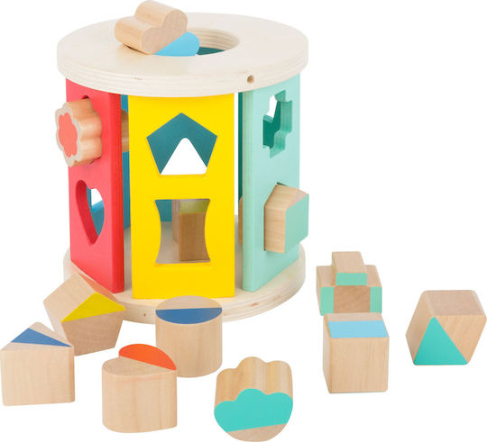 Small Foot Shape Sorting Toy Activity Wheel made of Wood for 12++ Months