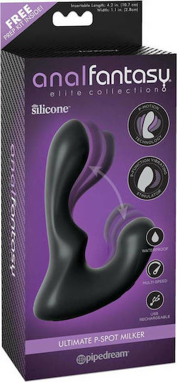 Pipedream Anal Fantasy Elite Collection Ultimate P-Spot Milker Анален вибратор Черен 14см