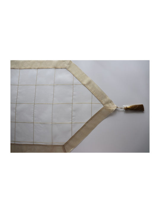 Mc Decor Καρέ Τραπεζομάντηλο Σετ 5τμχ 197 Μπεζ 120x120εκ.