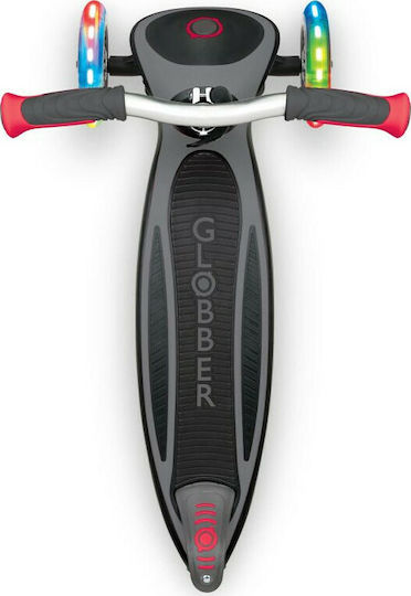 Globber Kinderroller Klappbar Master Lights 3-Rad für 4+ Jahre Schwarz