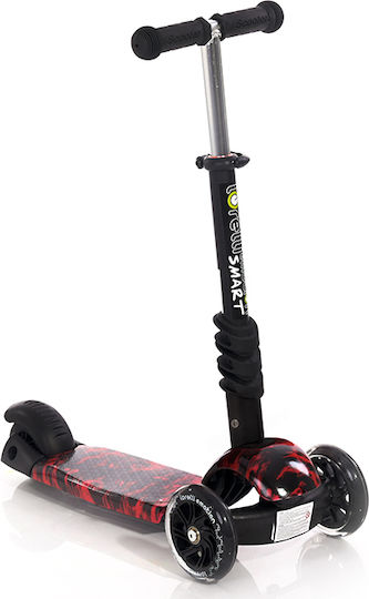 Lorelli Kids Scooter Foldable Smart 2021 3-Wheel with Seat for 3+ Years Red