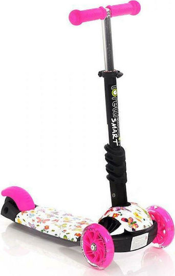 Lorelli Kids Scooter Foldable Smart 2021 3-Wheel with Seat for 3+ Years Pink