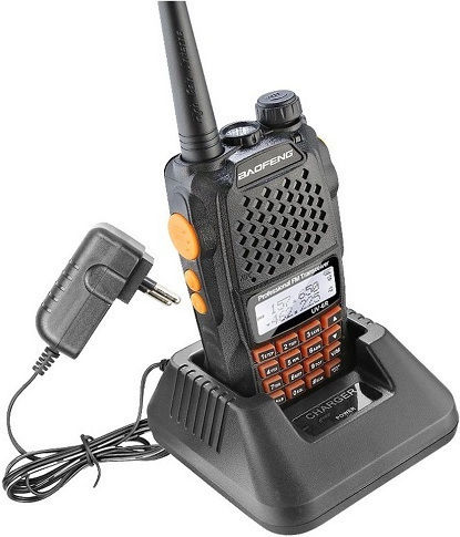 Baofeng UV-6R Wireless Transceiver UHF/VHF 5W with Monochrome Screen