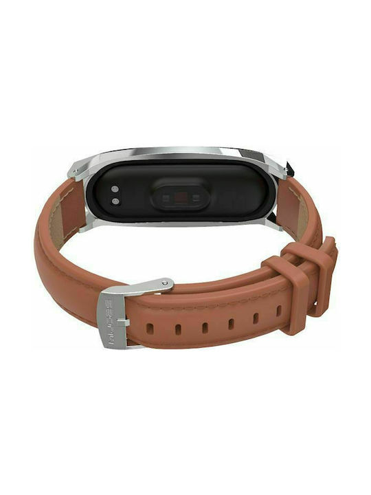 Tech-Protect Herms Curea Piele Maro (Mi Smart Band 5/Mi Smart Band 6)