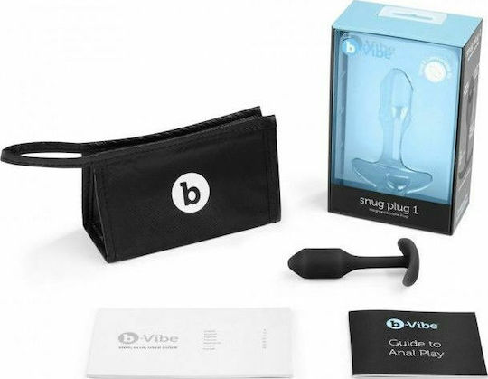 b-Vibe Snug Plug 1 Анална тапа Black 8.6см