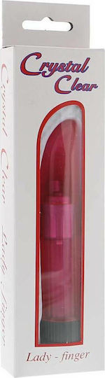 Seven Creations Crystal Clear Lady Finger Класически Вибратор 13см Розов