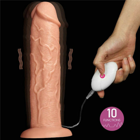 Lovetoy Realistic Long Vibrating Dildo Realistisch Vibrator 28cm Flesh