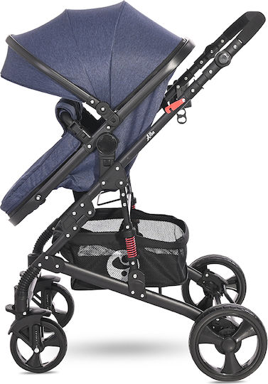 Lorelli Alba 2 in 1 Reversible 2 in 1 Baby Stroller Suitable for Newborn Jean Blue 11.15kg