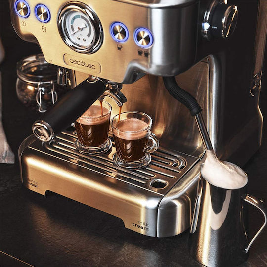 Cecotec Power Espresso 20 Barista Pro Αυτόματη Μηχανή Espresso 2900W Πίεσης 20bar Ασημί 01577