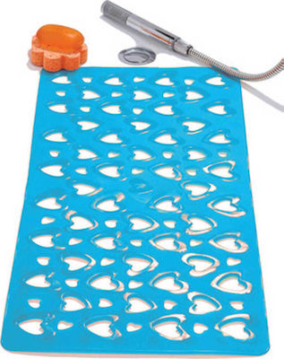 Dimitracas Octopus Hearts Bathtub Mat with Suction Cups Turquoise 37x71cm