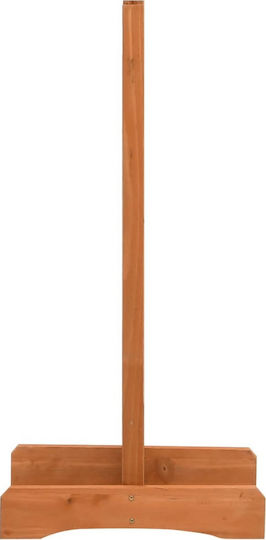 Klappbares Spalier Garten aus Holz mit Rhombus-Rasterdesign in Orange Farbe 120x60cm