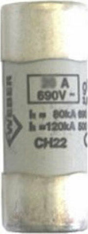 Adeleq Φυσίγγια Κυλινδρικά Πορσελάνης 22x58mm 25Α Gg Ταχείας Καύσεως