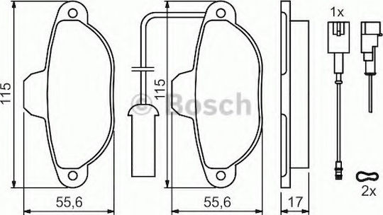 Bosch Brake Pad Front 4pcs for Fiat 500 / Cinquecento / Punto