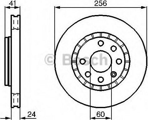 Bosch Brake Discs Front 2pcs for Daewoo Espero / Nexia Opel Ascona / Astra / Kadett / Vectra