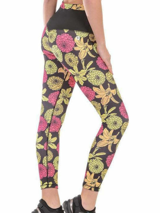 Freddy Superfit 7/8 Women's Cropped Training Legging High Waisted Floral