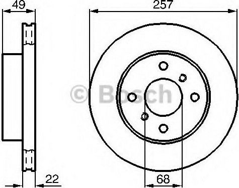 Bosch Brake Discs Front 2pcs for Nissan Almera / Primera