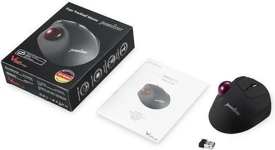 Perixx Perimice-717 Mouse Ergonomic Wireless Cu Trackball Negru