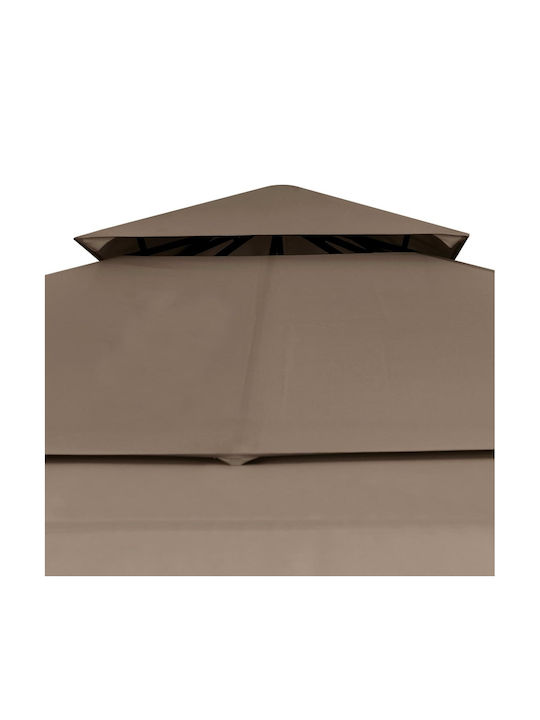 vidaXL Беседка Градина Taupe 3x3м