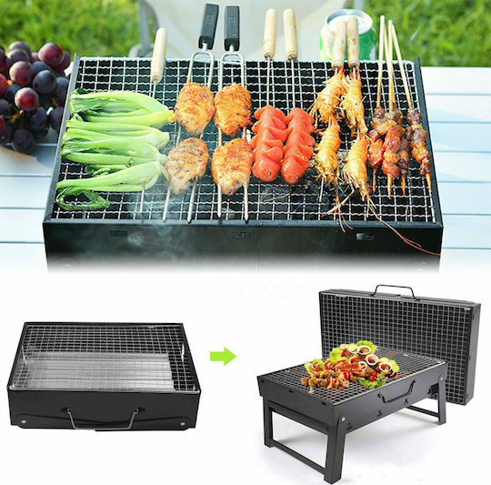 Stainless steel Portable Charcoal Grill 36cmx29cm