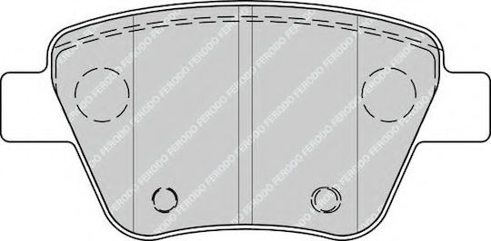 Ferodo Brake Pad Rear 4pcs for Audi A1 / A3 Seat Leon Skoda Octavia / Superb / Yeti Volkswagen Beetle / Caddy / Eos / Golf / Jetta / Scirocco