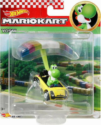 Hot Wheels Αυτοκινητάκι Mario Kart Yoshi με Ανεμόπτερο για 3+ Ετών