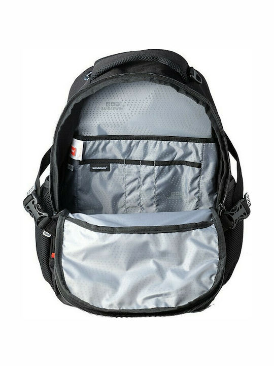 Suissewin Backpack Αδιάβροχο Μαύρο