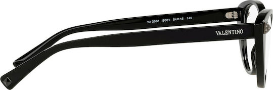Valentino Rame Ochelari Pentru Femei Acetat Structură Scheletică Fluture Negru VA3061 5001
