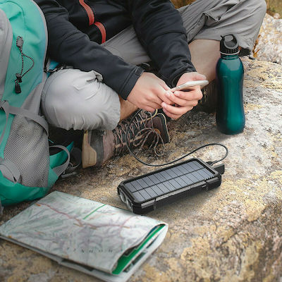 4Smarts TitanPack Slim Solar Power Bank 20000mAh 10W cu 4 Porturi USB-A și Port USB-C Negru