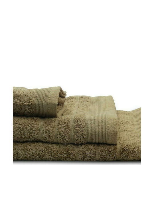 Sunshine 3pc Bath Towel Set Χίμπουρι Olive 10 Weight 500gr/m²