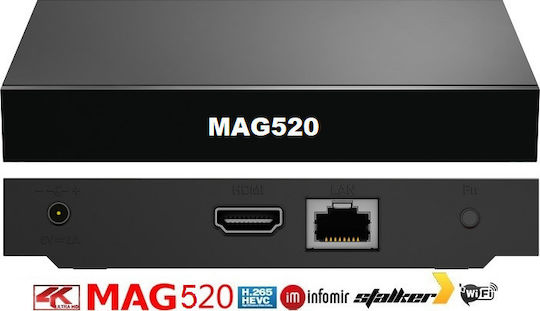 Infomir ТВ кутия MAG520 4K UHD USB 2.0 / USB 3.0 1ГБ RAM и 4ГБ Памет за съхранение с Операционна система Linux