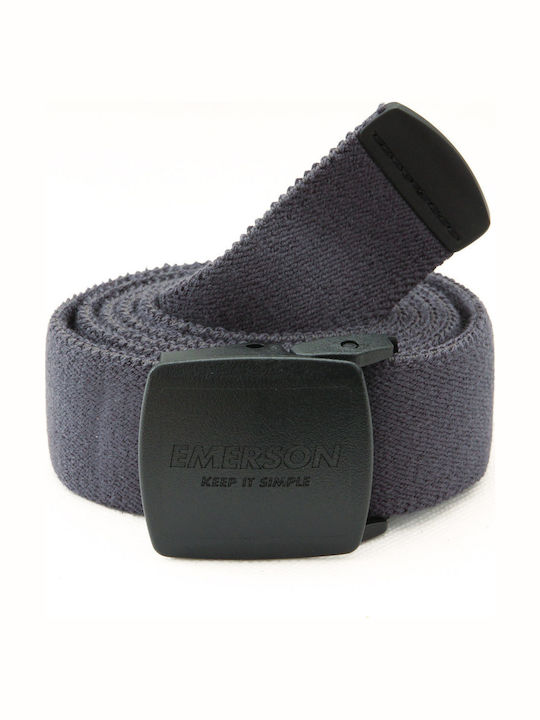 Elastic Men's Belt Fabric Webbing Belt Ebony