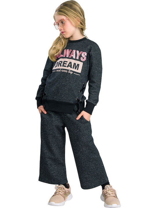 Energiers Kids Fabric Wide Leg Trousers Black