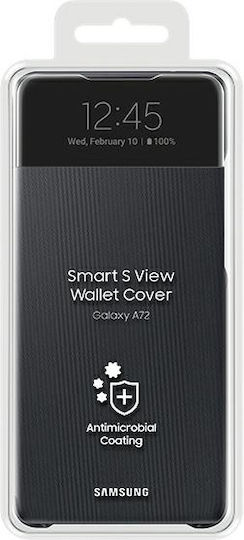 Samsung S View Book Synthetic Leather Black (Galaxy A72)
