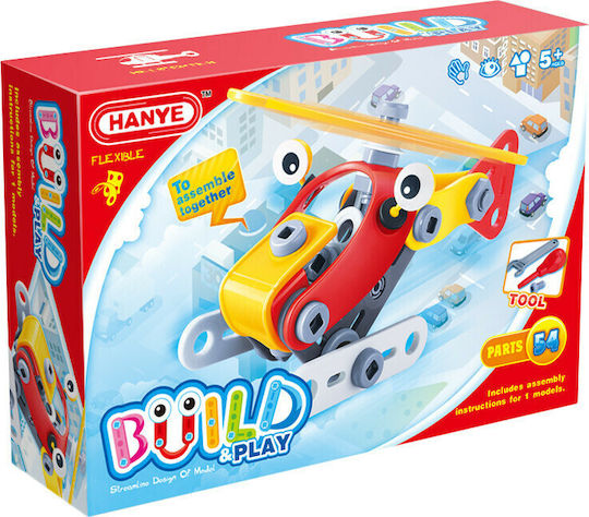 Hanye Παιχνίδι Κατασκευών Πλαστικό Build & Play Ελικόπτερο για Παιδιά 5+ Ετών