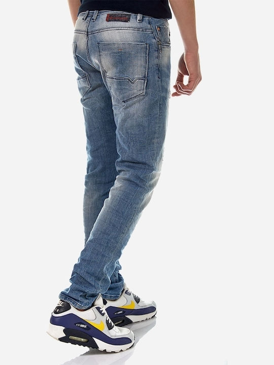 Brokers Jeans Ανδρικό Παντελόνι Τζιν Ελαστικό σε Slim Εφαρμογή Μπλε