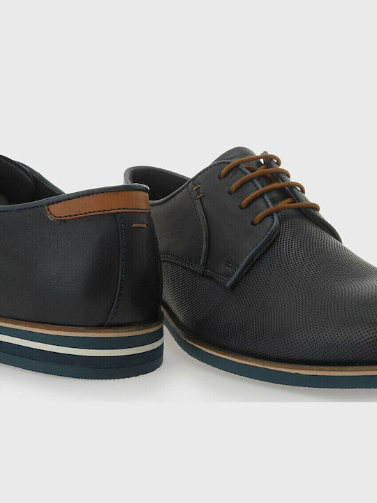 Men's Leather Casual Shoes Blue