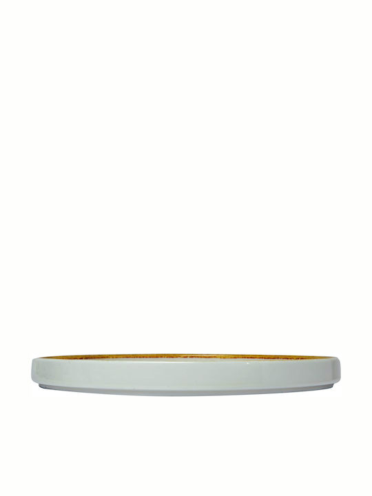 GTSA Ivory Plate Shallow Porcelain Beige with Diameter 27cm 1pcs