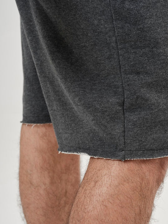 Αθλητική Ανδρική Βερμούδα Dark Grey Melange