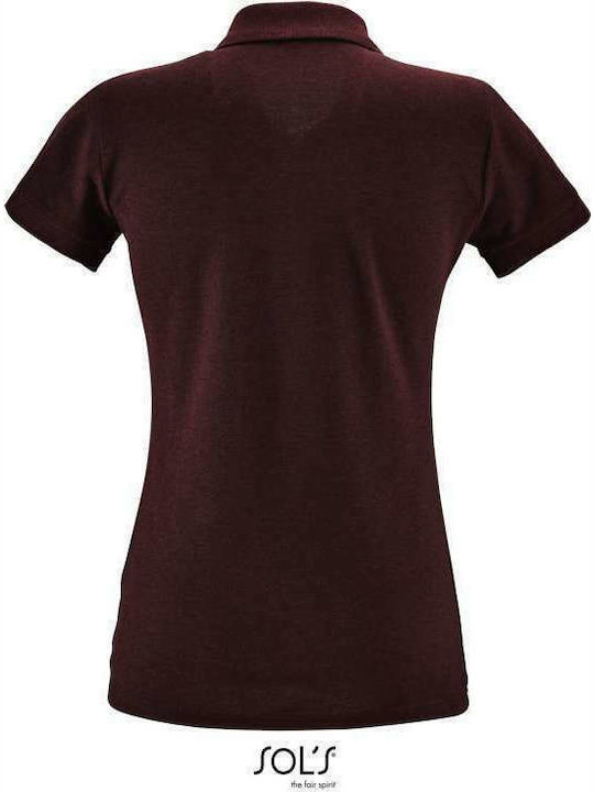 Sol's Perfect Femei Bluza Promotională Mânecă Scurtă Heather Oxblood