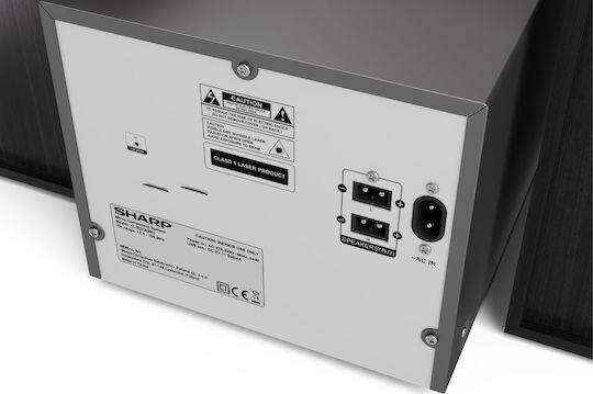 Sharp Ηχοσύστημα 2.0 XLB512 XLB512BK 45W με CD / Digital Media Player και Bluetooth Μαύρο
