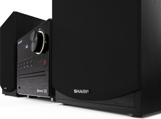 Sharp Ηχοσύστημα 2.0 XLB512 XLB512BK 45W με CD / Digital Media Player και Bluetooth Μαύρο